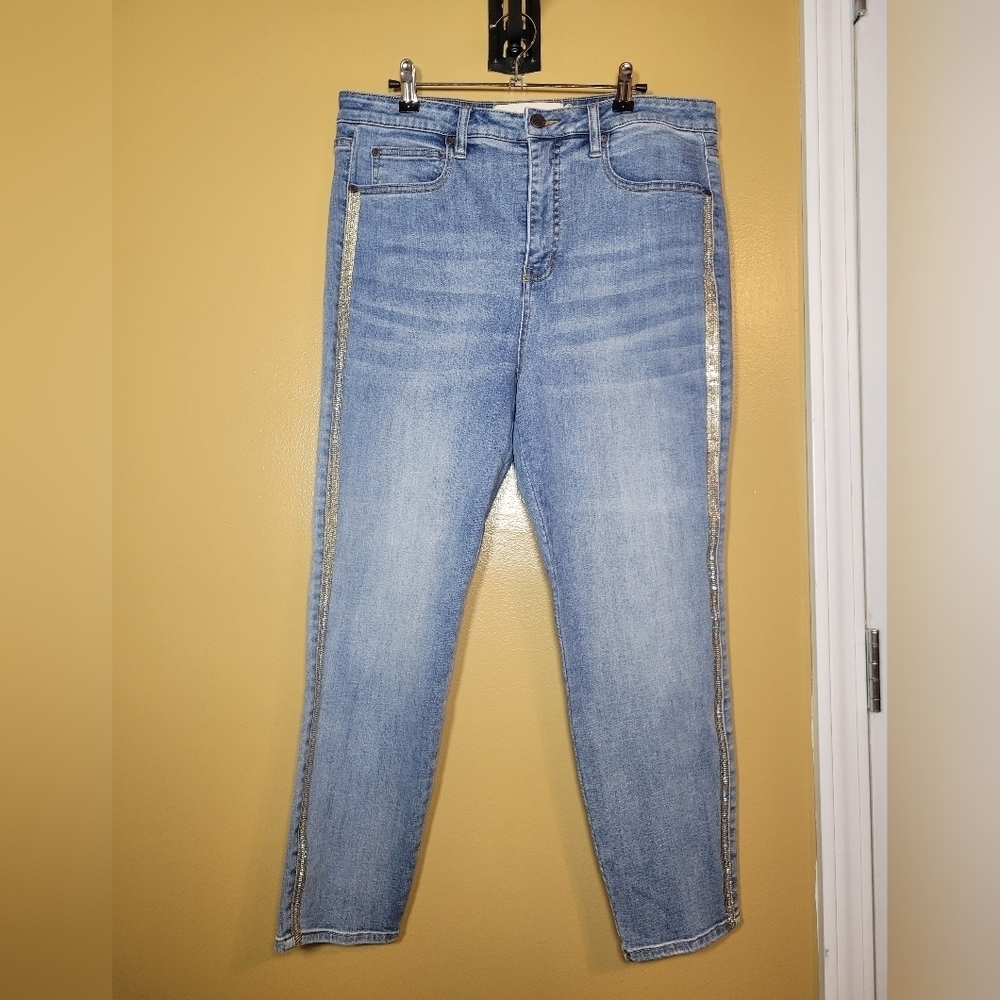 Soft Surroundings Bedazzled Capris sz 14P 3FE11